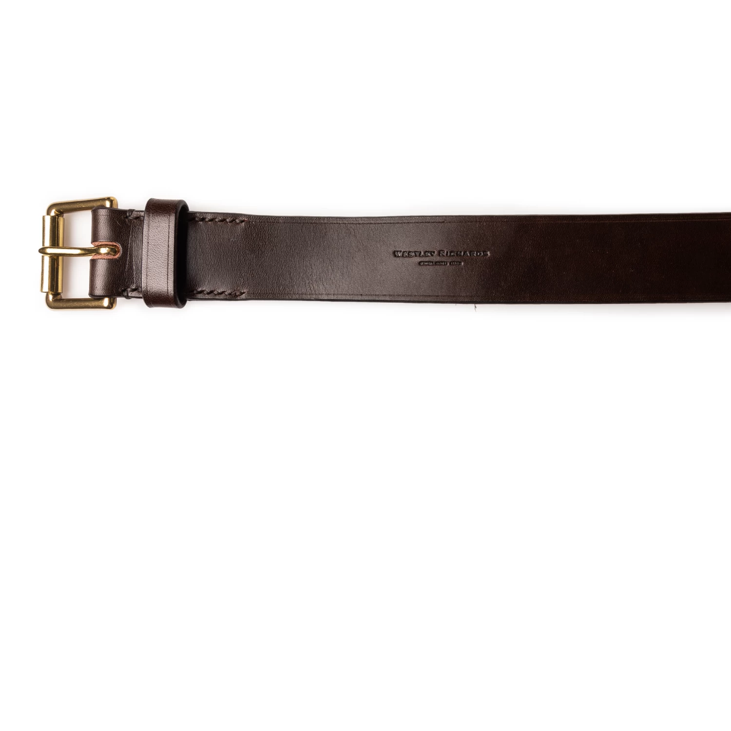 1.5" Leather Belt In Dark Tan 2 1.5" Leather Belt In Dark Tan - Image 2