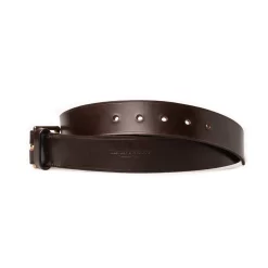 Clothing Shop 33 1.5" Leather Belt In Dark Tan