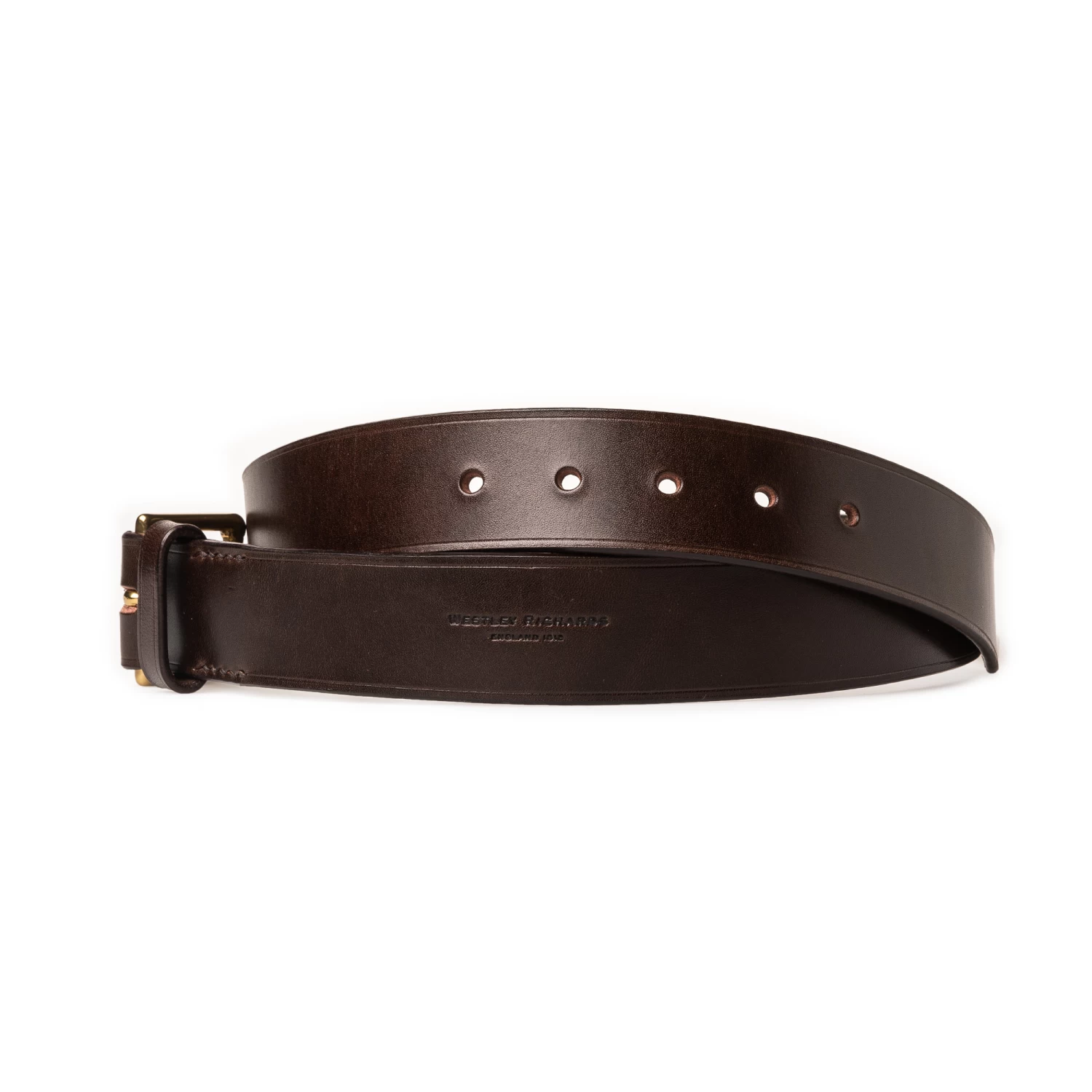 1.5" Leather Belt In Dark Tan 1 1.5" Leather Belt In Dark Tan