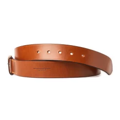 Clothing Shop 35 1.5" Leather Belt In Mid Tan