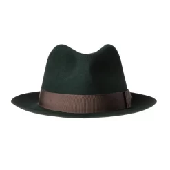Albert Beaver Felt Trilby In Emerald