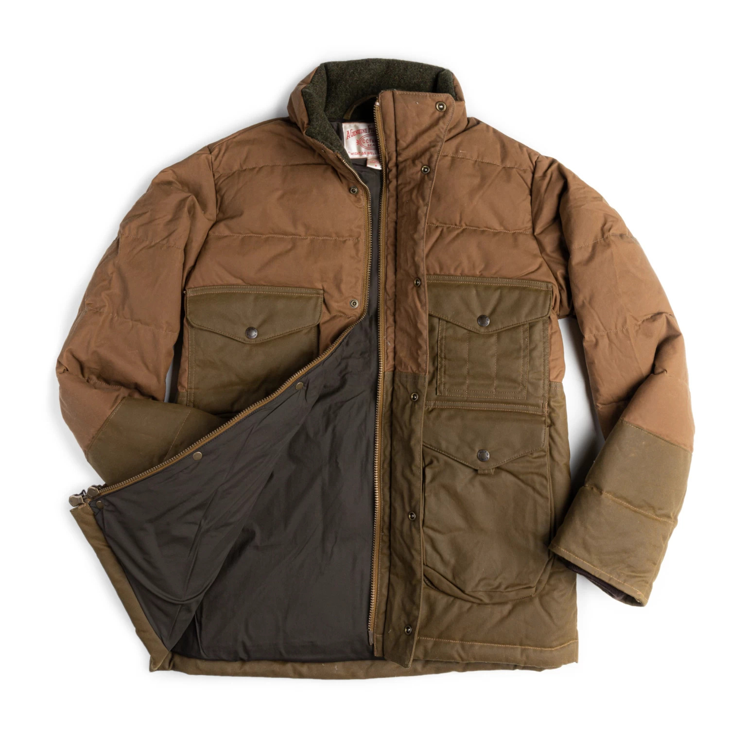 Filson Down Cruiser Jacket In Dark Tan 3 Filson Down Cruiser Jacket In Dark Tan - Image 3