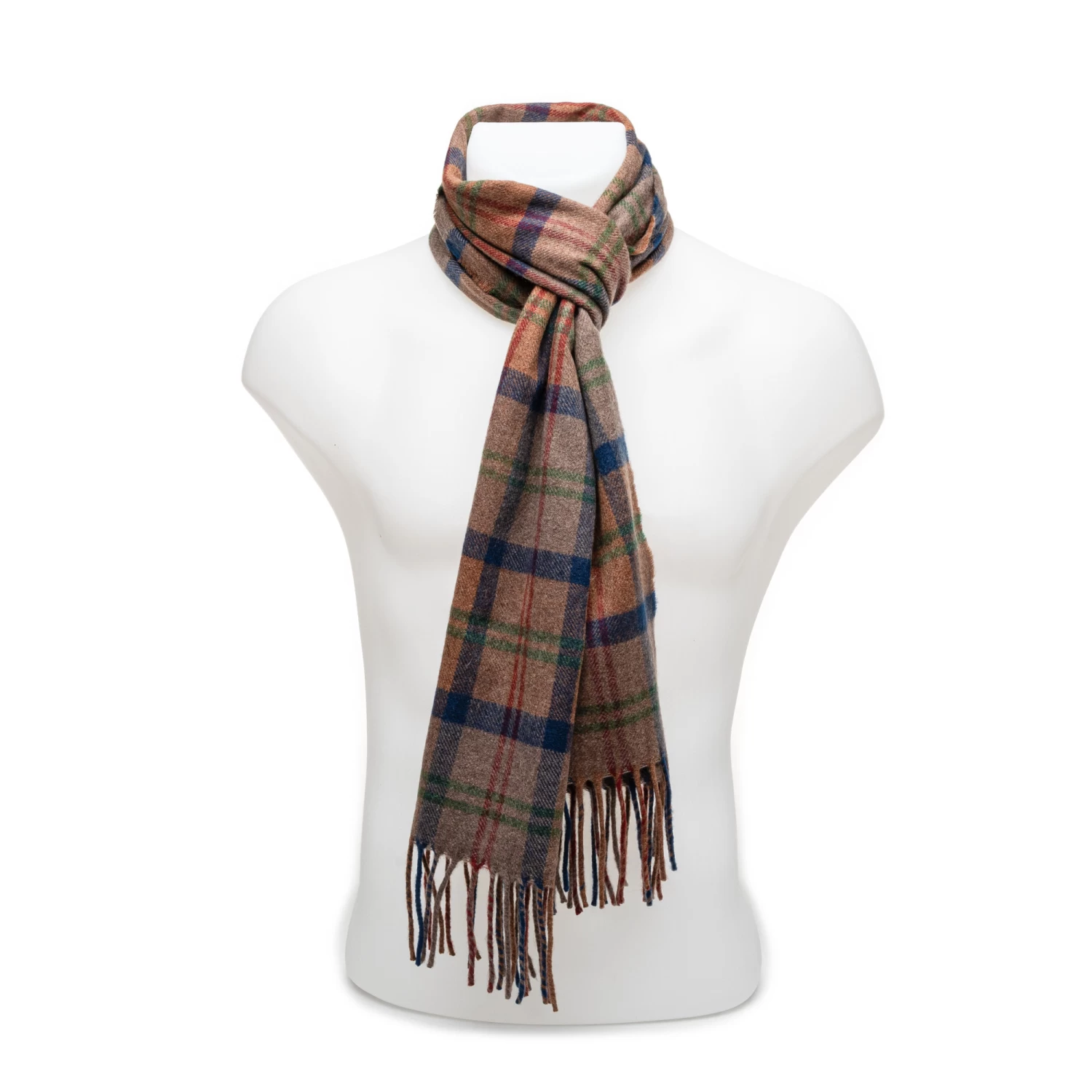 Cashmere Scarf In Ale Plaid 1 Cashmere Scarf In Ale Plaid