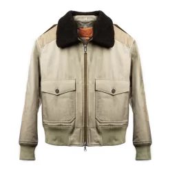 Hide Jacket In Sand Stone