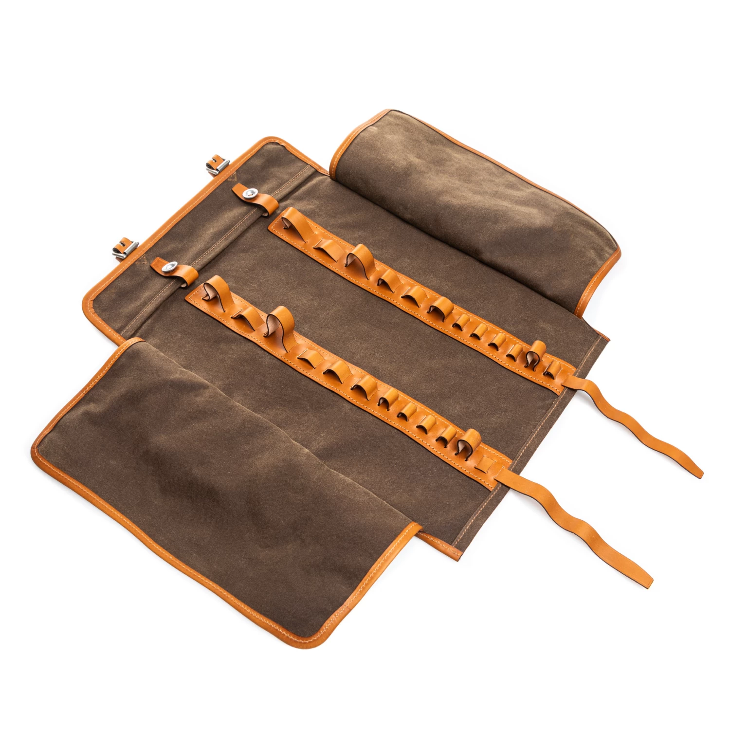 Tool Roll In Waxed Cotton Sand 3 Tool Roll In Waxed Cotton Sand - Image 3