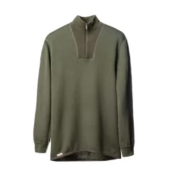 Woolpower Zip Turtleneck 200 In Pine Green