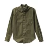Classic Flannel Shirt In Olive
