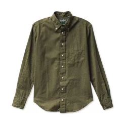 Classic Flannel Shirt In Olive