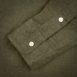 Classic Flannel Shirt In Olive -Clothing Shop 6d410ws19 38 4 600x