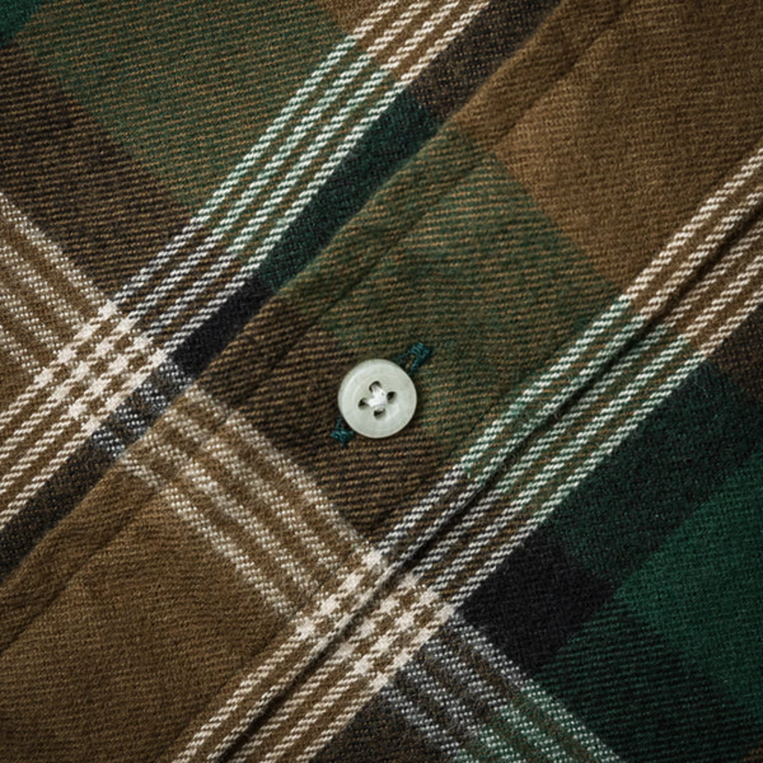 Shaggy Check Shirt In Olive 3 Shaggy Check Shirt In Olive - Image 3