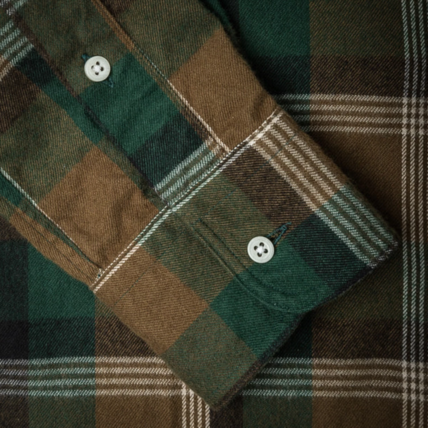 Shaggy Check Shirt In Olive 4 Shaggy Check Shirt In Olive - Image 4