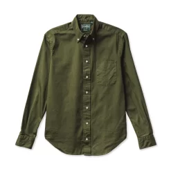 Long Sleeve Over Dye Oxford In Olive