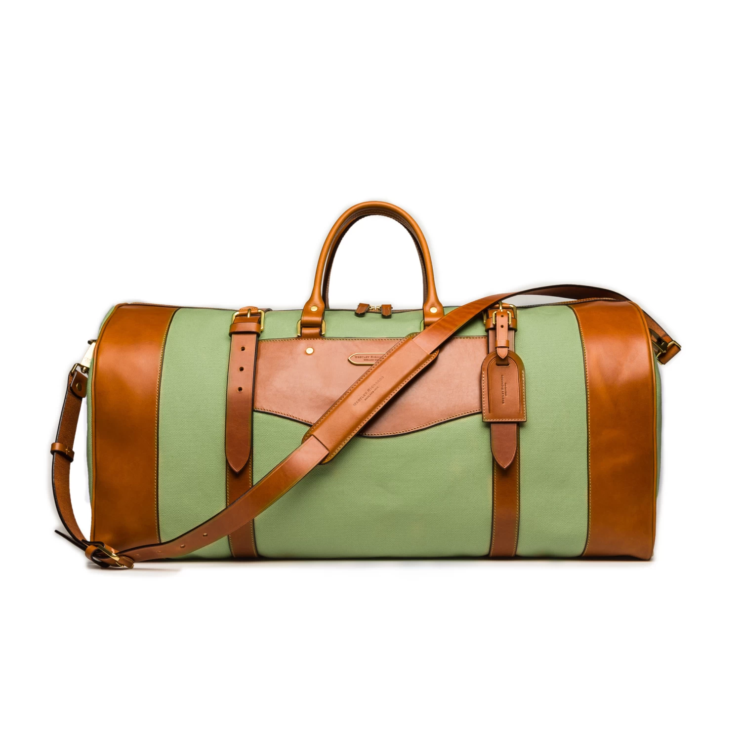 Large Sutherland Bag In Safari Green And Mid Tan 2 Large Sutherland Bag In Safari Green And Mid Tan - Image 2
