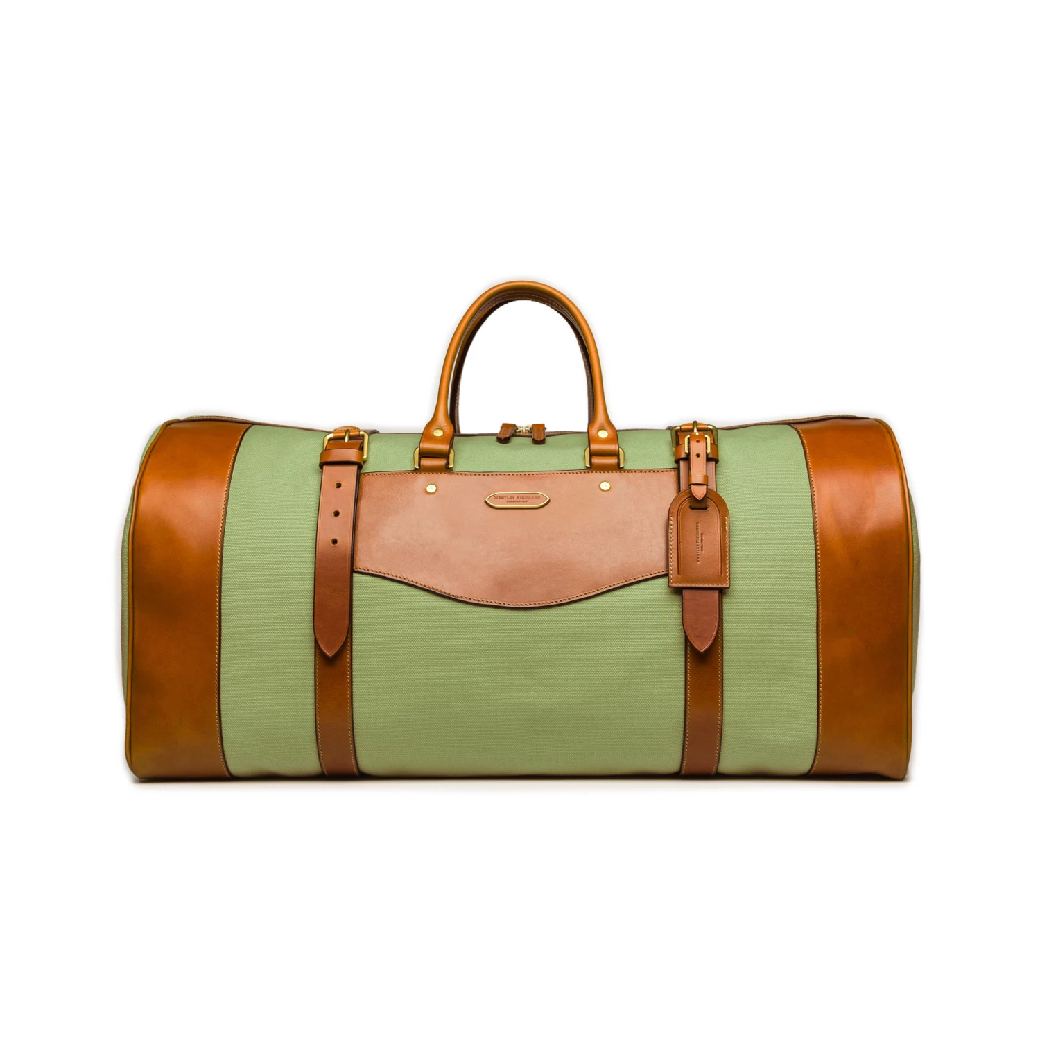 Large Sutherland Bag In Safari Green And Mid Tan 1 Large Sutherland Bag In Safari Green And Mid Tan