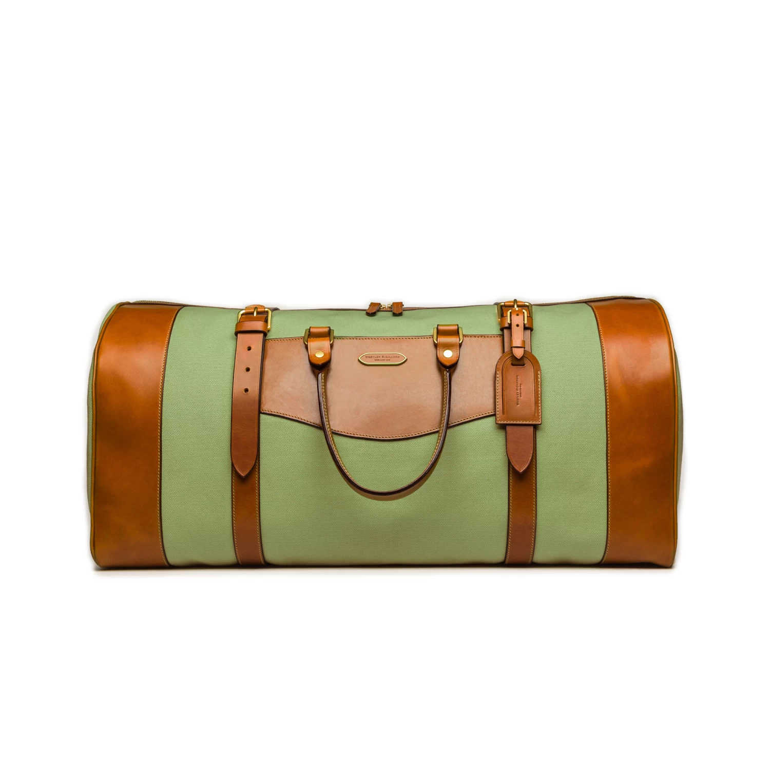 Large Sutherland Bag In Safari Green And Mid Tan 4 Large Sutherland Bag In Safari Green And Mid Tan - Image 4