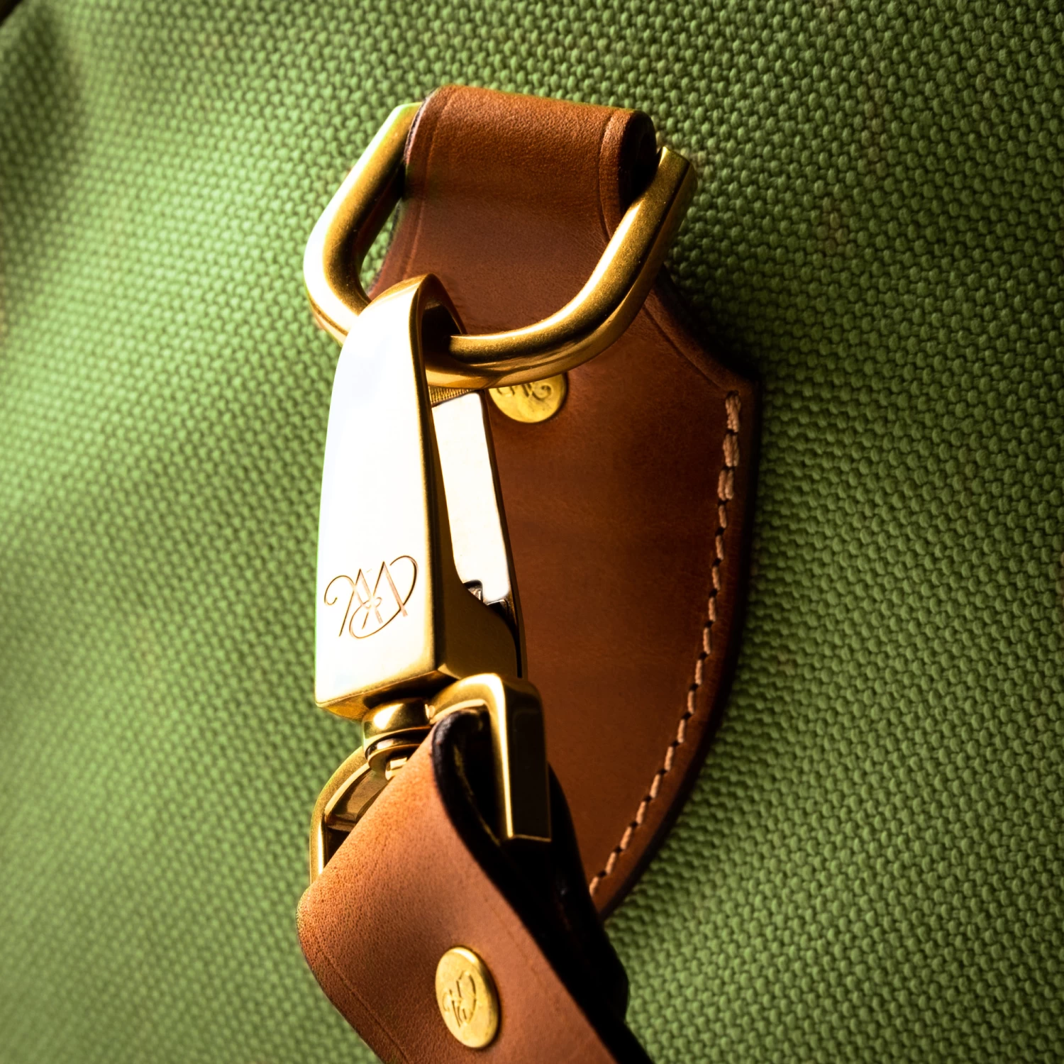 Large Sutherland Bag In Safari Green And Mid Tan 9 Large Sutherland Bag In Safari Green And Mid Tan - Image 9