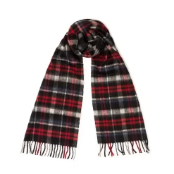 Pure Cashmere Scarf In Blanket Check Red