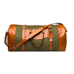 Sutherland Bag - Large - Hunter Green Canvas And Mid Tan -Clothing Shop 77a9113 edit edit