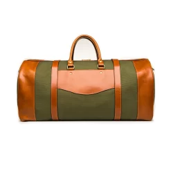 Sutherland Bag - Large - Hunter Green Canvas And Mid Tan -Clothing Shop 77a9117 edit