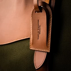 Sutherland Bag - Large - Hunter Green Canvas And Mid Tan -Clothing Shop 77a9170 edit