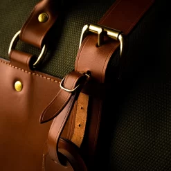 Sutherland Bag - Large - Hunter Green Canvas And Mid Tan -Clothing Shop 77a9171 edit