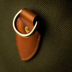 Sutherland Bag - Large - Hunter Green Canvas And Mid Tan -Clothing Shop 77a9175 edit