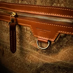 Sutherland Bag - Large - Hunter Green Canvas And Mid Tan -Clothing Shop 77a9178 edit