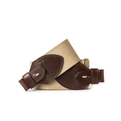 2" Canvas Rifle Sling In Sand & Dark Tan