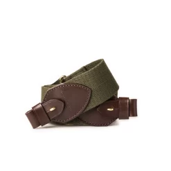 2" Canvas Rifle Sling In Hunter Green & Dark Tan