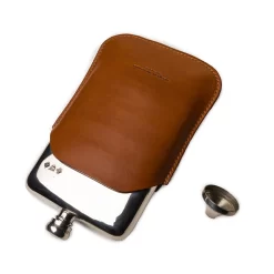 8oz Hip Flask In Mid Tan 8 8oz Hip Flask In Mid Tan -Clothing Shop 8 flask with funnel m