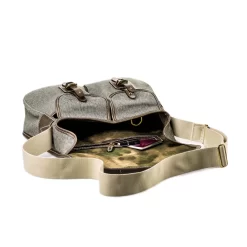 Bishop Bag In Swiss Army Salt & Pepper Fabric -Clothing Shop bishop bags 6929 edit edit