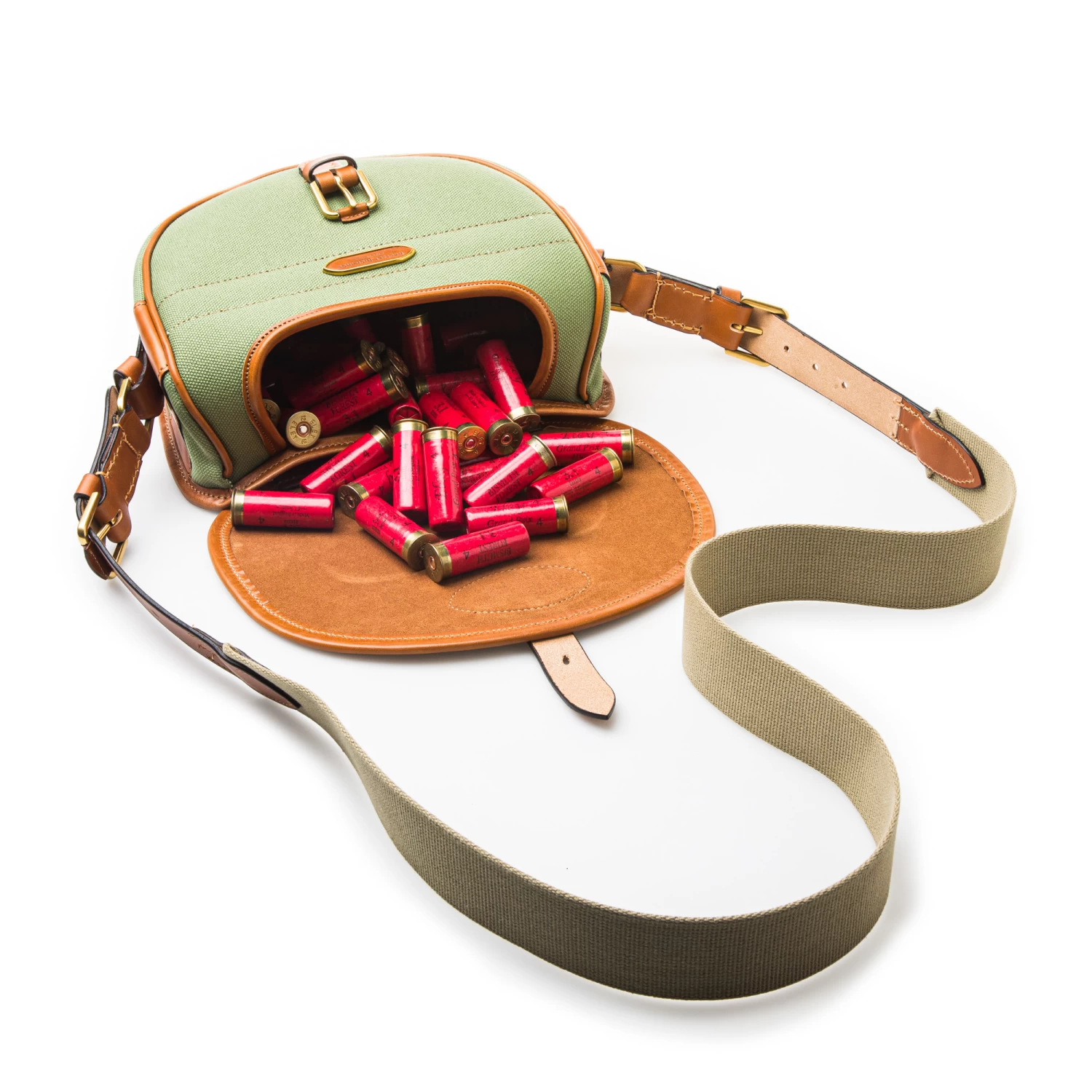 100Rd Anson Cartridge Bag In Safari Green & Mid Tan 4 100Rd Anson Cartridge Bag In Safari Green & Mid Tan - Image 4