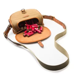 100Rd Anson Cartridge Bag In Sand & Mid Tan -Clothing Shop cartridge bag 5208 edit