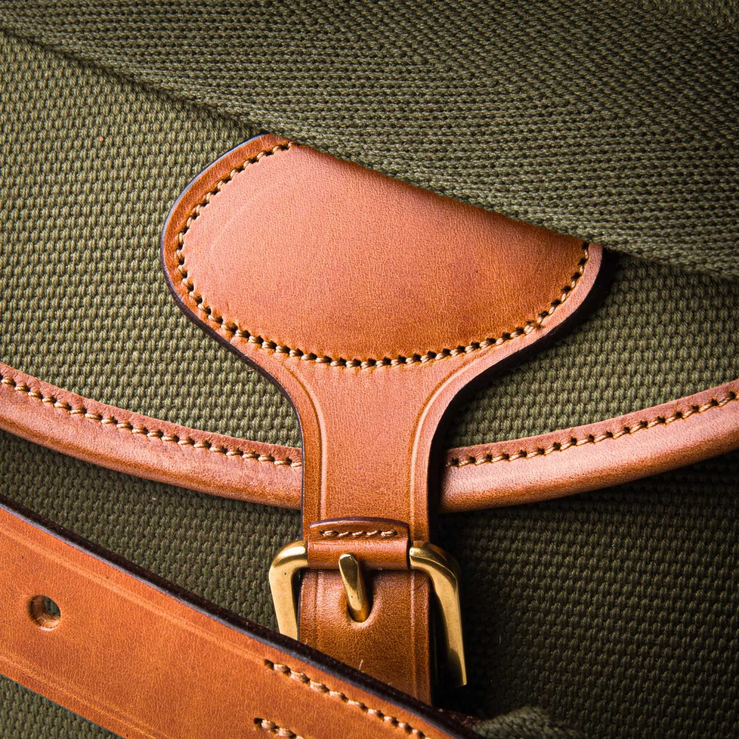 100Rd Anson Cartridge Bag In Hunter Green Canvas And Mid Tan 6 100Rd Anson Cartridge Bag In Hunter Green Canvas And Mid Tan - Image 6
