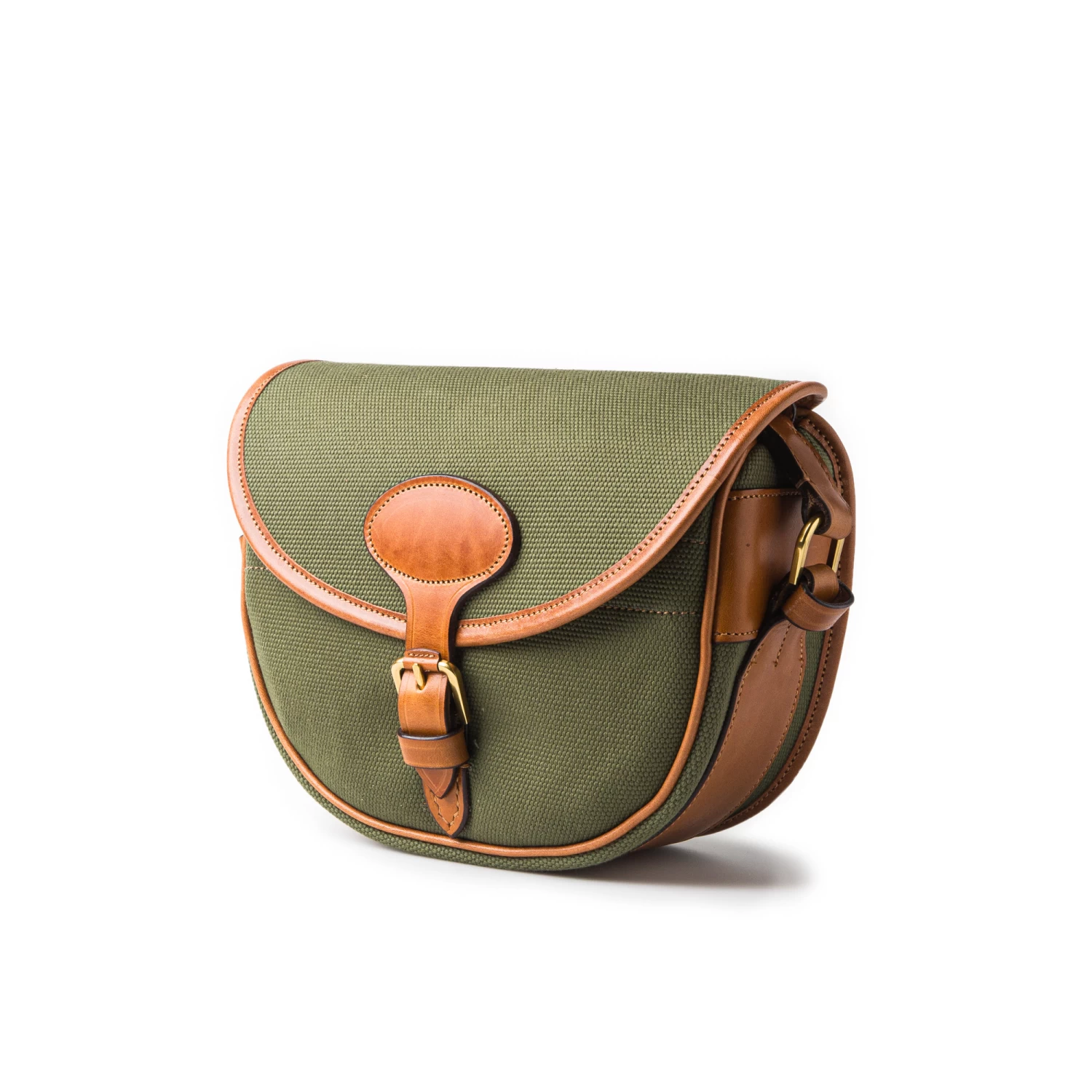 100Rd Anson Cartridge Bag In Hunter Green Canvas And Mid Tan 2 100Rd Anson Cartridge Bag In Hunter Green Canvas And Mid Tan - Image 2