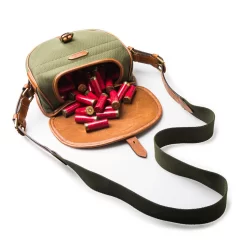 100Rd Anson Cartridge Bag In Hunter Green Canvas And Mid Tan 11 100Rd Anson Cartridge Bag In Hunter Green Canvas And Mid Tan -Clothing Shop cartridge bag 5240 edit