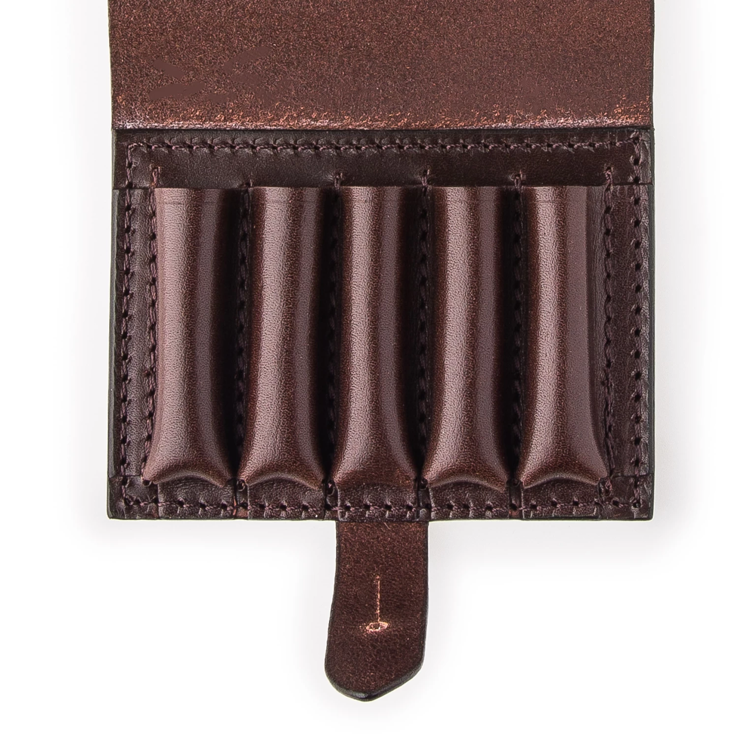 XL 5Rd Closed Ammunition Belt Wallet In Dark Tan 4 XL 5Rd Closed Ammunition Belt Wallet In Dark Tan - Image 4