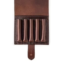 Large 5Rd Closed Ammunition Belt Wallet In Dark Tan -Clothing Shop closed ammo belt wallet 20207 edit