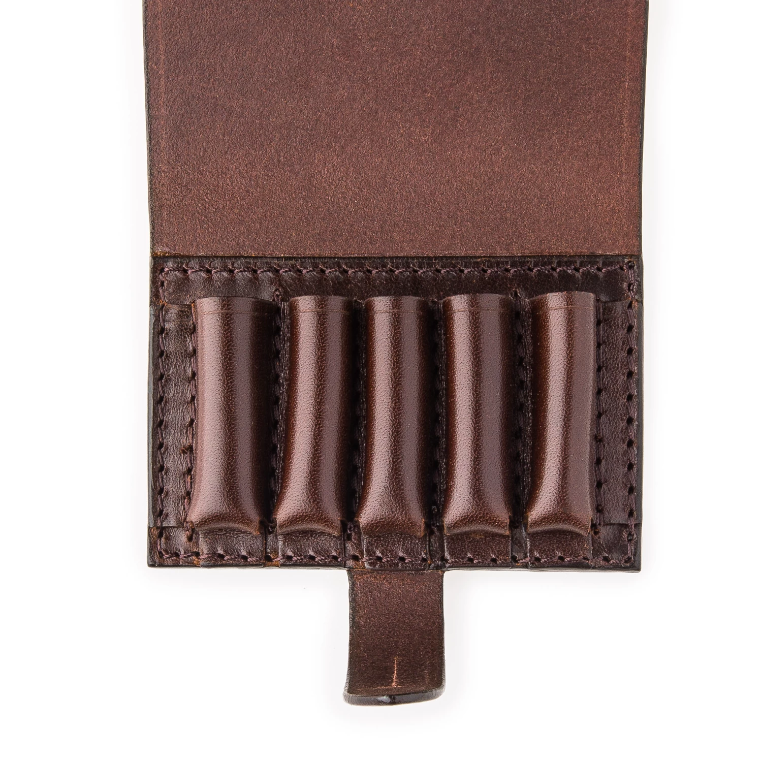 Small 5Rd Closed Ammunition Belt Wallet In Dark Tan 4 Small 5Rd Closed Ammunition Belt Wallet In Dark Tan - Image 4