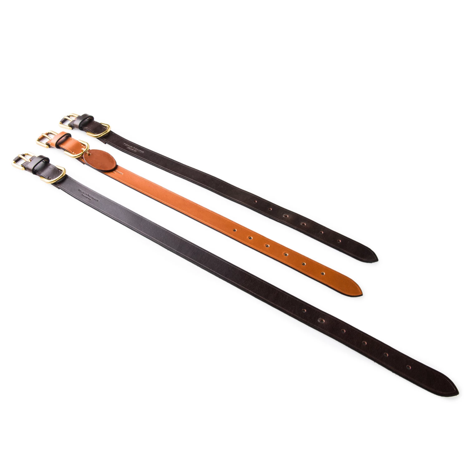 Large Leather Dog Collar In Mid Tan 4 Large Leather Dog Collar In Mid Tan - Image 4