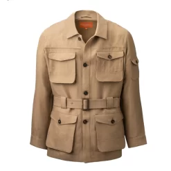 Linen Selous Safari Jacket In Hessian