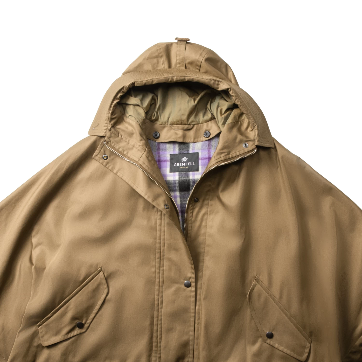 Men's Cape With Liner In Drab 5 Men's Cape With Liner In Drab - Image 5