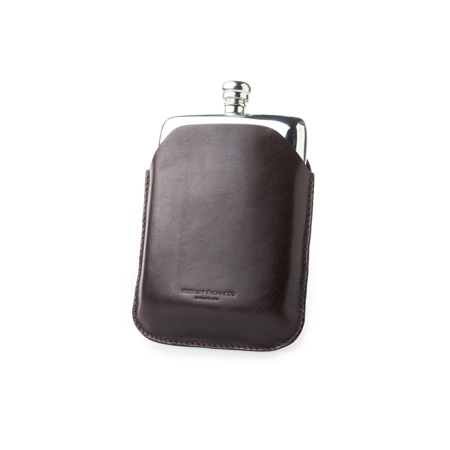 5.5oz Hip Flask In Dark Tan 1 5.5oz Hip Flask In Dark Tan