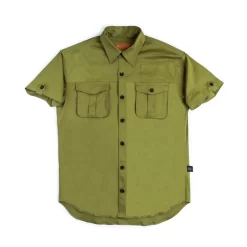 Short Sleeve Campaign Shirt In Khaki