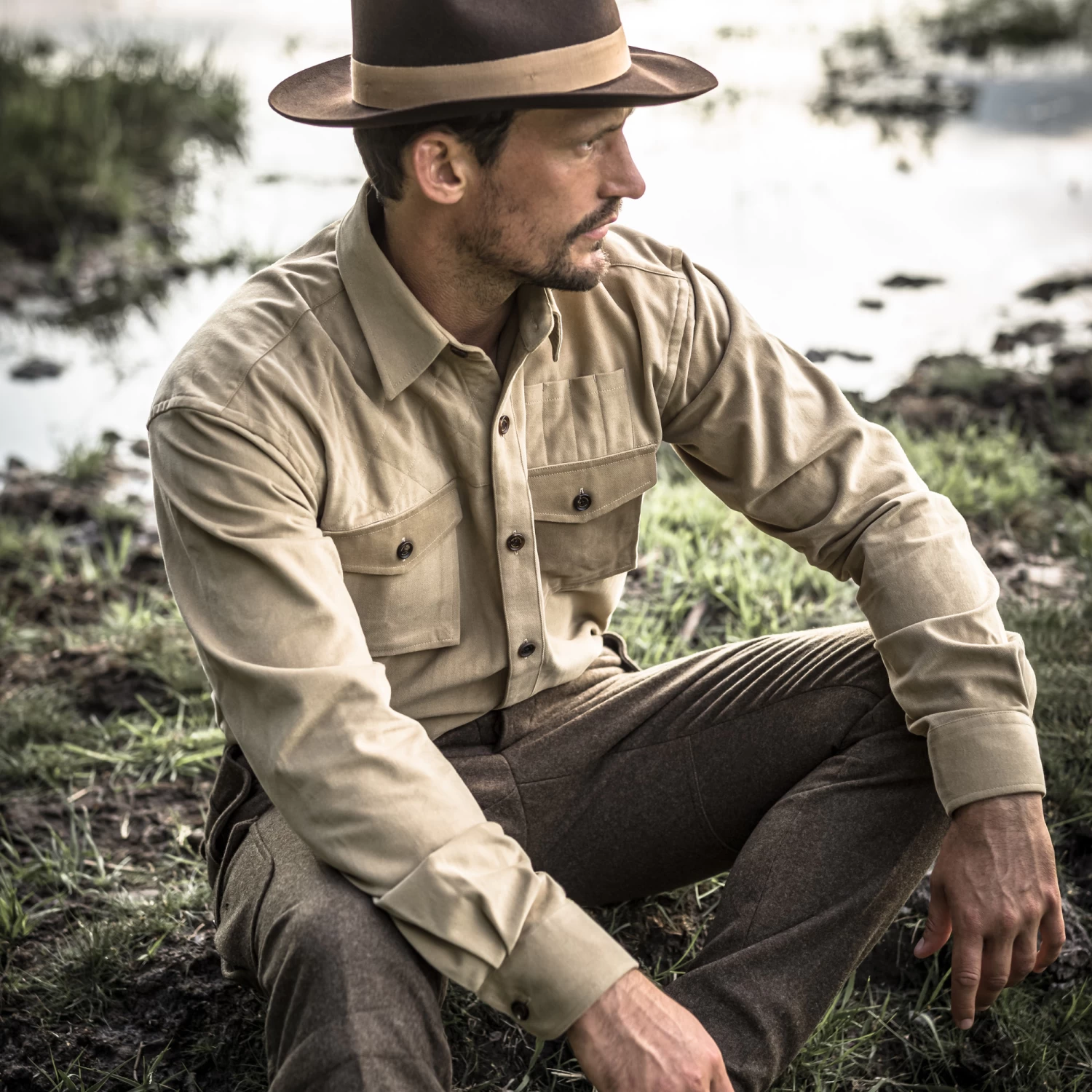 Expedition Safari Shirt In Brushed Sand 2 Expedition Safari Shirt In Brushed Sand - Image 2