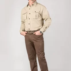 Campaign Shirt In Light Stone 12 Campaign Shirt In Light Stone -Clothing Shop model studio shots test 12078 edit edit