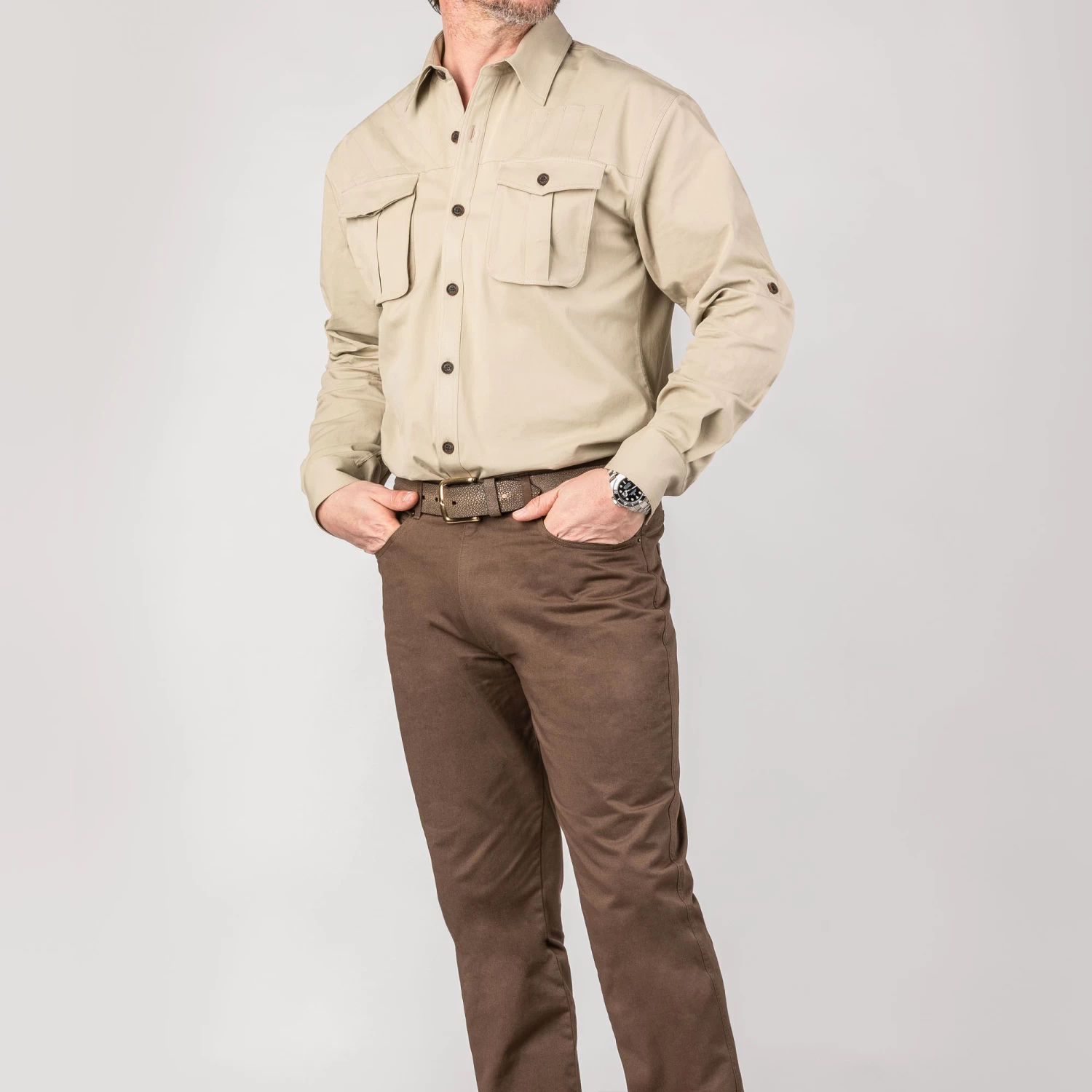 Campaign Shirt In Light Stone 3 Campaign Shirt In Light Stone - Image 3