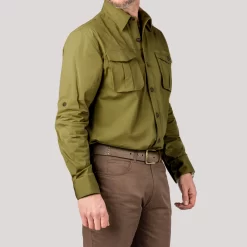 Campaign Shirt In Khaki Green 11 Campaign Shirt In Khaki Green -Clothing Shop model studio shots test 12085 edit edit 2