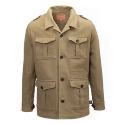 Moleskin Travel Jacket In British Khaki