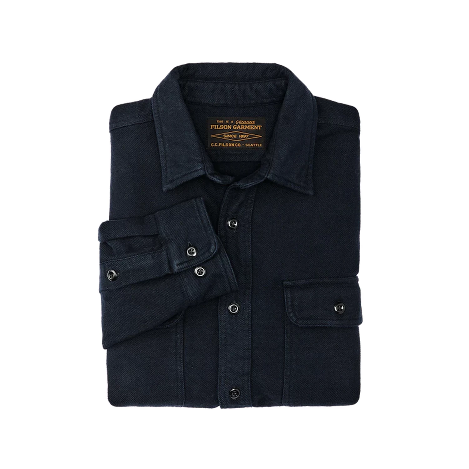 Filson Vintage Flannel Work Shirt In Dark Navy Salute 3 Filson Vintage Flannel Work Shirt In Dark Navy Salute - Image 3